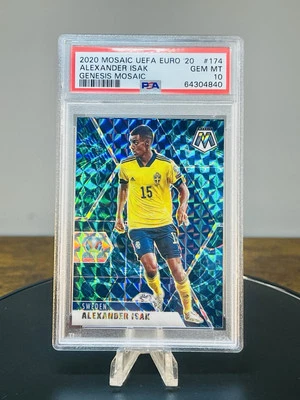 2020-21 Panini Mosaic UEFA Euro Alexander Isak Mosaic Genesis Case Hit - PSA 10 - Image 1 of 2