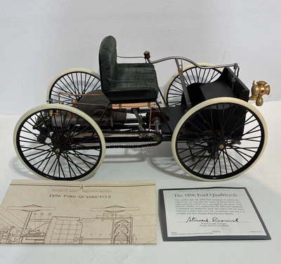 Franklin Mint 1896 Henry Ford Quadricycle 1:6 Scale Diecast Model w/ Docs - Image 1 of 4