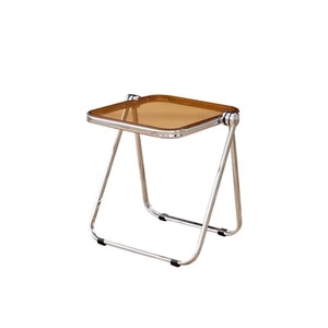 Acrylic Folding End Table, Lightweight Half-Fold Design for Living Room, Bedr... - Picture 1 of 7