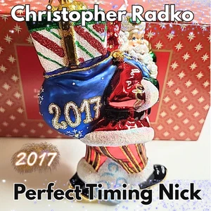 RADKO 1019017 PERFECT TIMING NICK 2017 - WEIHNACHTSMANN ORNAMENT UND BOX - Bild 1 von 7