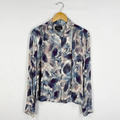 Camisa para mujer Fifteen Twenty tie dye abotonada XS azul mangas largas Foto 1 de 4