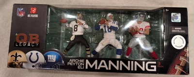 NEW NFL McFarlane Archie Eli Peyton Manning 3 Pack Figures QB Legacy - Image 1 of 4