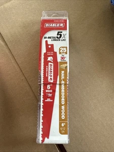 (Pack of 25) Freud DS0612BW25 Demo Demon Bi-Metal Reciprocating Blade, 6" - Picture 1 of 1