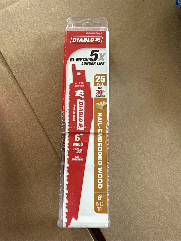 (Pack of 25) Freud DS0612BW25 Demo Demon Bi-Metal Reciprocating Blade, 6" - Image 1 of 1