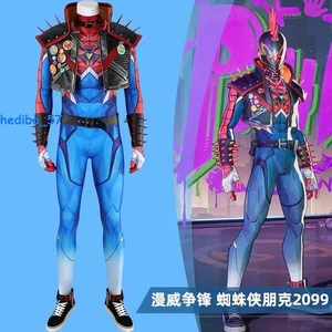 Costume Spider-punk Marvel Rivals tuta cosplay Halloween vestito carnevale nuovo - Foto 1 di 22