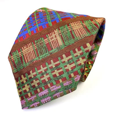 Christian Lacroix Tie Vtg Men’s Italian Silk Neck Tie Brown Multicolor EUC - Image 1 of 4
