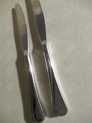 2 Pc Oneida Flight Reliance Glossy Dinner Knives Stainless flatware USA - Image 1 of 4