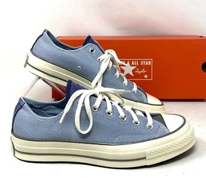 Converse Chuck 70 OX Shoes Low Top Canvas Blue Women Size Sneakers Skate A04510C - Picture 1 of 11