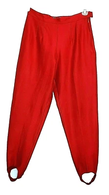 Брюки стремена Votre Nom Paris б/у в отличном состоянии женские 8 французские винтажные красные эластичные длинные толстые - Изображение 1 из 4