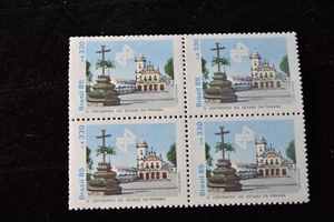 BRAZIL 1985 400TH YEAR OF PARAIBA STATE S2011 BLOCK OF 4 MNH - Picture 1 of 4