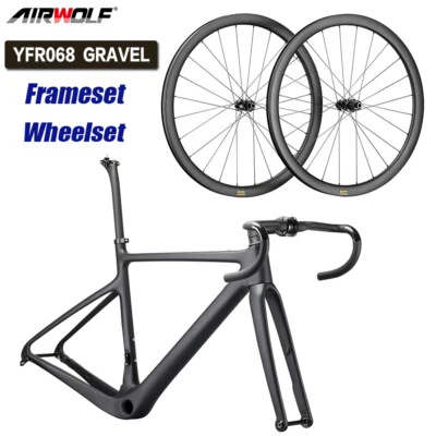 AIRWOLF R068 Carbon Gravel Rahmen & Laufradsatz 700*40c Fahrrad Rennrad - Bild 1 von 4