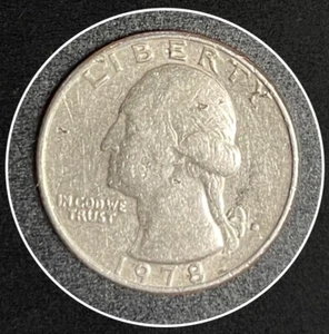 1978 D Washington Quarter ERROR Coin! FILLED in "D" FILLED IN MINT MARK! - Picture 1 of 2