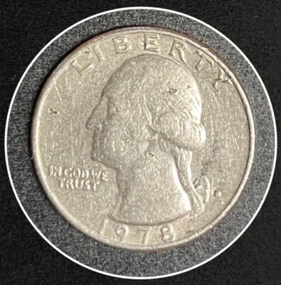 1978 D  Washington Quarter  ERROR Coin! FILLED in "D"  FILLED IN MINT MARK! - Image 1 of 2