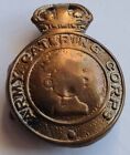 VINTAGE MILITARY BRASS BADGE.ARMY CATERING CORPS.WW2.ROYAL CROWN.UNIFORM.PROP.