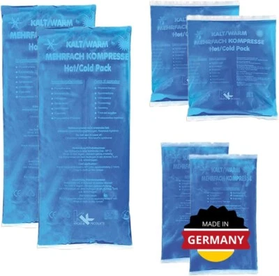 KK HYGIENE KK Kalt-Warm Kompressen 6er Spar-Set Kühlpack Gelkissen mikrowellengeeignet