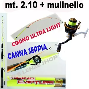 canna per pesca seppie totani calamari totanare esca artificiale mare +mulinello - Foto 1 di 1