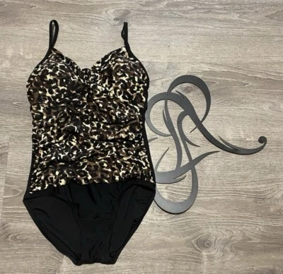 Merona Leopard Print Strappy One Piece Bathing | Summer Swimsuit - Image 1 of 3