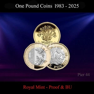 1983-2025 £1 One Pound Coins PROOF & BU Brilliant Uncirculated | MULTI-BUY OFFER - Picture 1 of 114