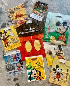 Lot of 9-Vintage Disney World/Disney Store Bags Different Eras Sizes Graphics - Picture 1 of 9