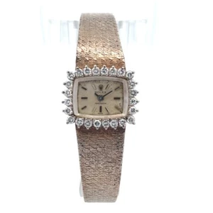 Vintage Rolex Ladies 18K White Gold Cream Dial Diamond Bezel - Picture 1 of 5