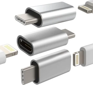 Paquete de 3 adaptadores USB C hembra a macho Lightning, certificado Apple MFi, compatible... - Imagen 1 de 8