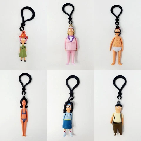 Bob's Burgers Chibi In Motion Series 3 - Complete Set of 6 REGULAR Dangler Clips Cover