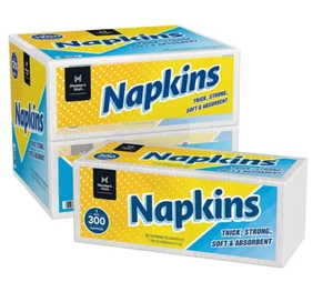 Member's Mark Everyday 1-Ply White Napkins 4 pks., 300 napkins/pk. - Picture 1 of 5