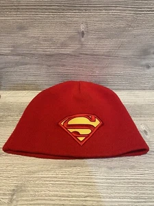 Girls DC Comics Super Girl Red Logo Beanie Hat Girls One Size Acrylic Soft - Picture 1 of 14