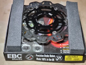 EBC FRONT BLACK BRAKE DISC VEE ROTO VR4152BLK – Kawasaki Z 750 R 2012-14 + - Picture 1 of 13