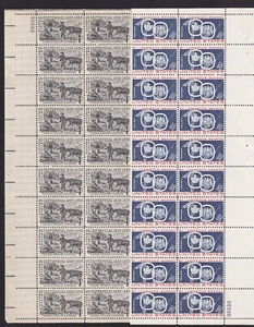 Scott #1130-1131 Silver St. Lawrence Seaway Plate Block of 20 Stamps - MNH - Picture 1 of 5