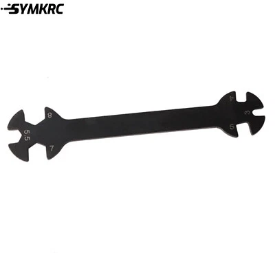 RC Car 6 in 1 Special Tool Wrench 3/4/5/5.5/7/8mm for Turnbuckles & Nuts -Black - Image 1 of 3