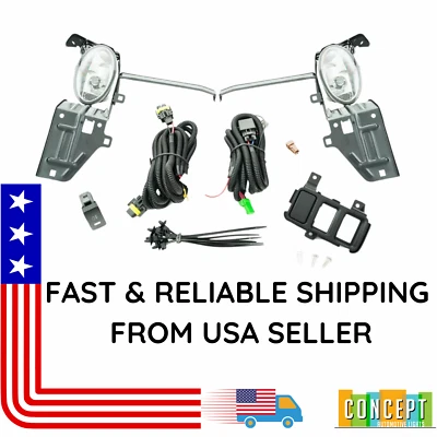 Для 2008 2009 2010 Honda Accord седан 4DR передний бампер прозрачный противотуманные фары L и R - Изображение 1 из 4