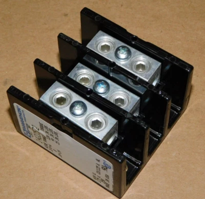 NEW MARATHON 1423572 PANEL MOUNT BARRIER TERMINAL BLOCK 600V 3P 175A CU 135A AL - Image 1 of 4