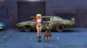 MINI TOY 1/87 people Harley Quinn sexy girl figure diorama mini sand - Picture 1 of 2