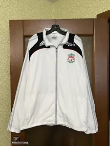 2008 LIVERPOOL FC VINTAGE SOCCER FOOTBALL TRACK ZIP JACKET ADIDAS SIZE L MENS - Picture 1 of 11