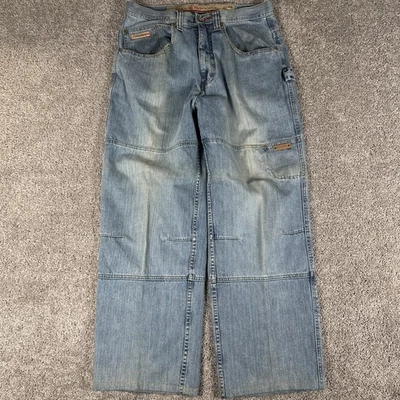 Vtg Pepe Jeans Men 34x30 Faded Baggy Wide Leg Denim Y2K Skater Raver READ - Image 1 of 4