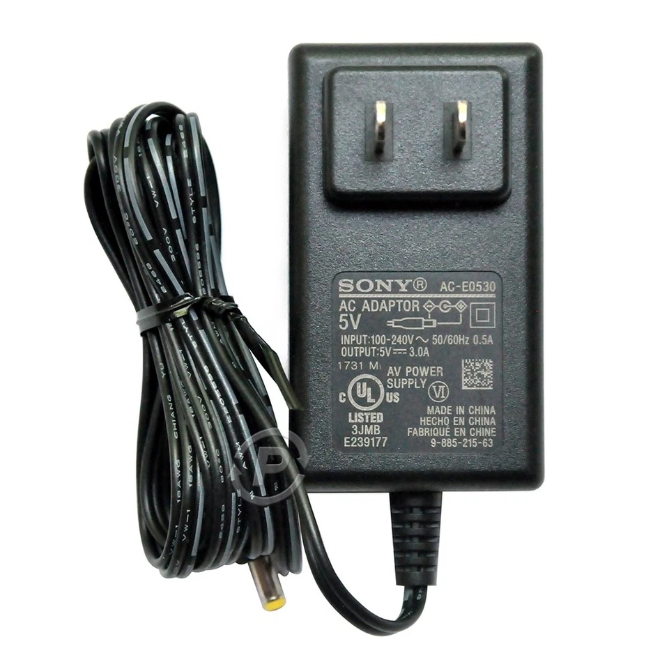 Cargador de alimentación adaptador de CA genuino SONY PARA ALTAVOZ SRSXB30 SRSXB41 AC-E0530 5V 3A Foto 1 de 3