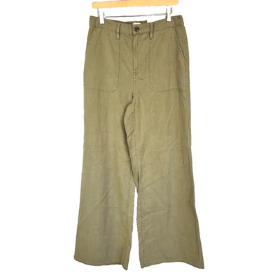 A.n.a Highest Rise Wide Leg Pants Womens 10 Dusky Green 30x31 Easy Through Hip - Image 1 of 4
