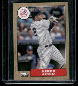 2022 Topps Mini #78B-30 Derek Jeter 1987 Topps Baseball 35th Anniversary - Picture 1 of 2