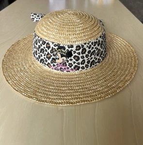 Walt Disney World Kids Minnie Mouse Animal Kingdom 100% Straw Sun Hat - Picture 1 of 6