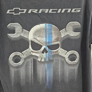 Camiseta Gildan Chevrolet Racing Para Hombre Mediana Negra Llaves Logo 100% Algodón - Imagen 1 de 11
