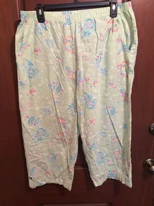 FRESH PRODUCE EUC Large Sea Life Turtle Fish Starfish Capri PJ Pants - Picture 1 of 8
