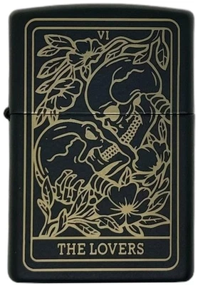 Зажигалка Таро Zippo Lovers — черная матовая с гравировкой подарок коллекционная - Изображение 1 из 4