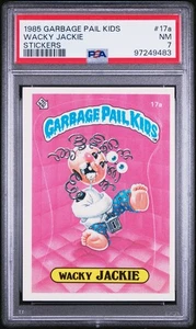 1985 Topps OS1 Garbage Pail Kids Series 1 Wacky Jackie 17a Matte Card PSA 7 NM - Picture 1 of 2