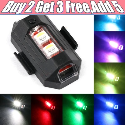 7 Colors LED Emergency Strobe Lights Remote Control Wireless Car Bike Lamp - Image 1 of 4