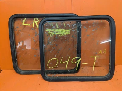 1975 - 1991 Ford Van E100 E150 E250 E350 Econoline Stationary Back Glass Pair - Image 1 of 4