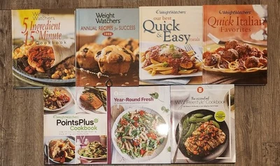 Lot 7 Weight Watchers Cookbooks 100's Of Recipes Foto 1 de 2