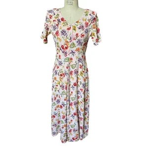 Vestido midi floral rosa vintage de Susan Bristol talla 6 - Imagen 1 de 9