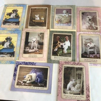 Paws for Thought Leanin’ Tree Greeting Card Lot Of 10 Puppies Dogs Frenchy Poodl - Image 1 of 4