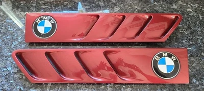 1996-2002 BMW Z3 HOOD FENDER GRILL GRILLE AIR VENT LEFT & RIGHT SET HELLROT RED - Imagem 1 de 4